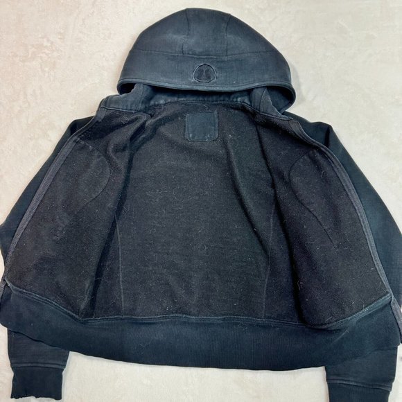 Lululemon Fade Black Jacket Scuba Hoodie Woman Size S Stretch Side Panel - Picture 10 of 16